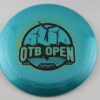 OTB Open Plasma Trace – Big Windmill Stamp - aqua - gold - somewhat-flat - neutral - 174g - 174-2g