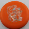 Bear Bite Disc D-Line P2 – Flex 2 - orange - silver-holographic - pretty-flat - somewhat-stiff - 174g - 174-3g