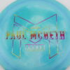 Zeus - Paul McBeth ESP Lightweight - aqua - rainbow-pi-or-ylw - somewhat-flat - neutral - 167-169g - 168-9g