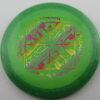 Patrick Brown Patriot – Shattered Sparkle - green - rainbow-pinkorangeyellow - somewhat-domey - somewhat-stiff - 175g - 177-1g