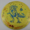 Allosaurus - Egg Shell - yellow - blue-holographic - pretty-domey - somewhat-gummy - 121g - 121-4g