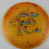 Spinosaurus - Egg Shell - orange - rainbow - somewhat-domey - somewhat-gummy - 131g - 131-1g