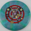 Nebula Aura Pathfinder - blend-bluegreen - red - black - gold-holographic - pretty-flat - somewhat-stiff - 177g - 178-1g