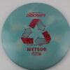 Recycled ESP Meteor - blend-bluegrey - pink-hexagons - somewhat-domey - somewhat-stiff - 173-174g - 174-4g