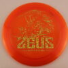 Paul McBeth Z Zeus – Limited Edition - orange - gold-squares - pretty-flat - pretty-stiff - 173-174g - 175-9g