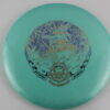 “Smuggler’s Pursuit” Isaac Robinson 500 Archive – Pro Worlds Stamp - aqua - gold - purple-roses - neutral - somewhat-gummy - 177g - 177-8g