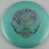 “Smuggler’s Pursuit” Isaac Robinson 500 Archive – Pro Worlds Stamp - aqua - gold - purple-roses - neutral - somewhat-gummy - 177g - 177-4g