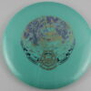 “Smuggler’s Pursuit” Isaac Robinson 500 Archive – Pro Worlds Stamp - aqua - gold - purple-roses - neutral - somewhat-gummy - 177g - 177-4g