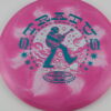 ESP Swirly Stratus - Ledgestone 2024 - Season 2 - pink - teal - silver-hexagons - somewhat-flat - pretty-gummy - 155-159g - 157-6g