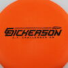 Chris Dickerson CT Challenger OS - orange - black - somewhat-flat - pretty-stiff - 164-166g - 165-9g