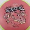 Stockton OTB Open Stamp Fission Rhythm - redpink - yellow-green - silver-dots-small - silver - black - somewhat-flat - neutral - 160g - 161-2g