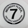 Midnight Flyer #7 Glow Sail - white - black - somewhat-flat - somewhat-stiff - 170-172g - 173-5g