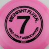 Midnight Flyer #7 Glow Sail - pink - black - somewhat-flat - somewhat-stiff - 173-174g - 175-8g