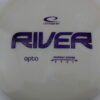 Opto River - white - purple - somewhat-domey - somewhat-gummy - 174g - 175-8g