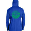 Light-weight Sports Hoodie - Crop Circle - blue - small