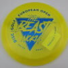 Triangle Beast Metal Flake C-Line FD - neon-yellow - blue - somewhat-domey - somewhat-stiff - 173g - 175-2g