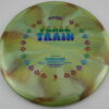 Shimmer Peace Train - green - rainbow-lines - neutral - somewhat-stiff - 173g - 174-6g