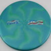 Zone - Titanium Swirl - blue-green - flag - super-flat - somewhat-stiff - 173-174g - 176-3g