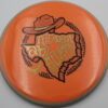 Neutron Hex - 2025 Open at Austin - orange - gray - gold-holographic - somewhat-flat - somewhat-gummy - 177g - 178-7g