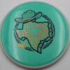 Neutron Hex - 2025 Open at Austin - teal - gray - gold-holographic - somewhat-flat - somewhat-gummy - 176g - 176-4g