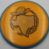 Neutron Hex - 2025 Open at Austin - orange-gold - blue - gold-holographic - somewhat-flat - somewhat-gummy - 176g - 175-3g