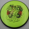 DFX Neutron Watt - dayglo - black - red - gold-dots-mini - somewhat-flat - somewhat-gummy - 173g - 173-7g