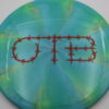 Phoenix Apex Swirl - blend-bluegreen - dark-red - pretty-flat - neutral - 174g - 174-4g