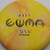 Luna - CT Swirl - Ledgestone 2025 - yelloworange - black - flag - pretty-flat - somewhat-stiff - 173-174g - 174-9g
